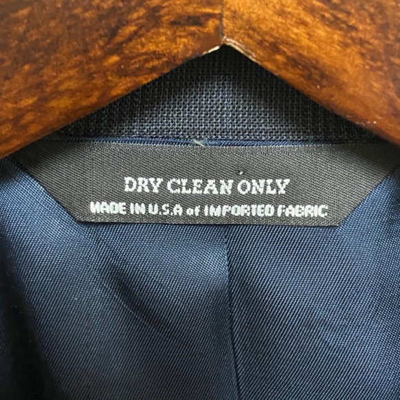 John Alexander Hartmarx Navy Blue Blazer 40R Windowpane Wool Blazer Sport Coat - Picture 6 of 6